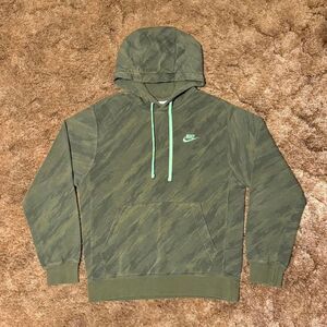 Nike Green Camo Hoodie Small